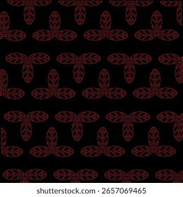 Folhas de fundo vetorial, linha pontilhada co;ou vermelho 