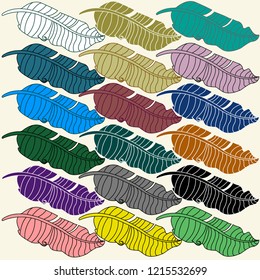 Vector background leaves pattern design illustration