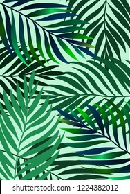 Vector background leaves pattern design illustration