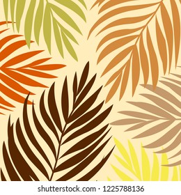 Vector background leaves pattern design illustration