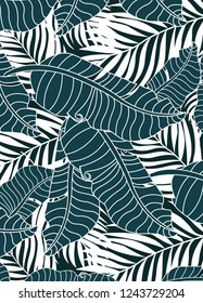 vector background leaves pattern design illustration