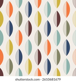 Vector background of leaves, seamless pattern