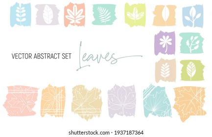 Vector background with leaves and space for text. Seasonal flat vector illustration.
