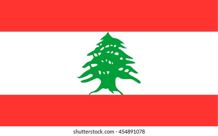vector background of Lebanon flag official colors and Proportion Correctly