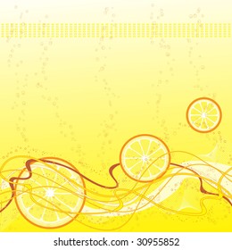 Vector background with lemon