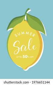 vector background with a lemon for banners, cards, flyers, social media wallpapers, etc.