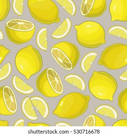 Vector background with lemons 