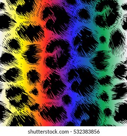vector background of leopard skin pattern. handpickted