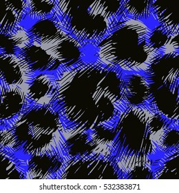 vector background of leopard skin pattern. handpickted