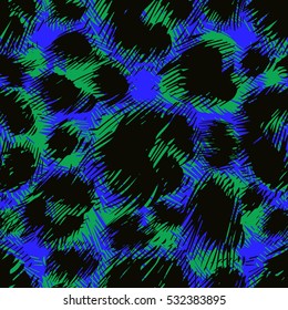 vector background of leopard skin pattern. handpickted