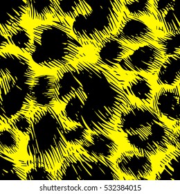 vector background of leopard skin pattern. handpickted