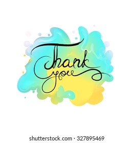 Vector Background Lettering Thank You Stock Vector (Royalty Free ...