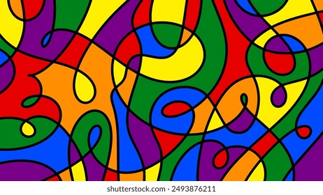 Vector background for LGBT Pride with curves