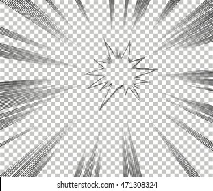 Vector background line of comics speed punch .