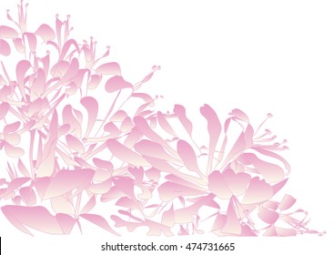 vector background of little pink flowers decorative pattern