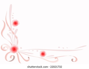 Vector background with little roses