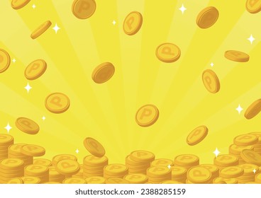 Vector background of lots of point coins