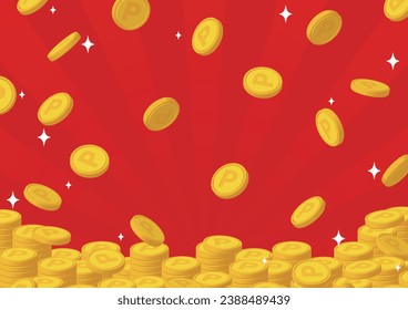 Vector background of lots of point coins