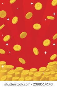Vector background of lots of point coins