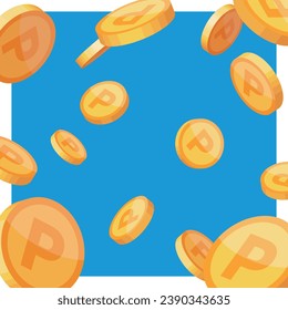 Vector background of lots of point coins