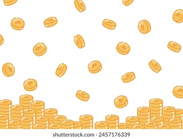 Vector background of lots of point coins