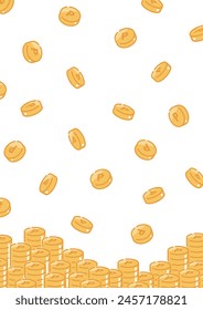 Vector background of lots of point coins