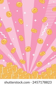 Vector background of lots of point coins