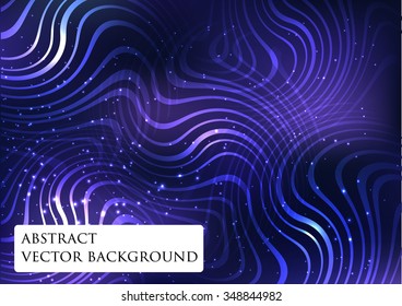 vector background with luminous waves
