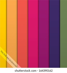 Vector background made of colorful bright folded paper. Striped area. Paper design. 