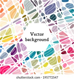 Vector background made of colorful geometric shapes. Pencil scribble