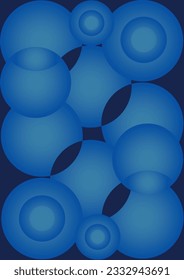 
vector background made of dark blue circles