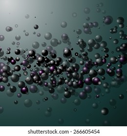 Vector background made with different dark particles. Illustration for graphic design.