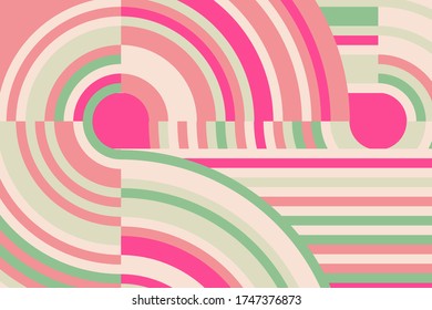Vector background made with many different stripes. Vibrant colors. Fun and fresh