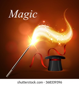 Vector background magic Glov, the concept of magic.