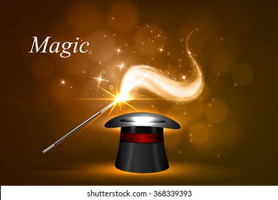 Vector background magic Glow, the concept of magic.