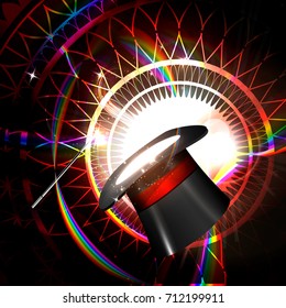 Vector background magic Glow, the concept of magic.