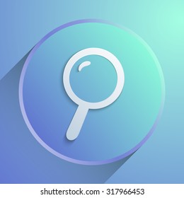 Vector background with a magnifying glass
