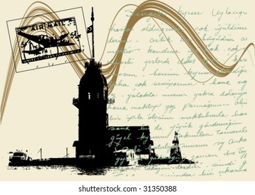 vector background with maiden tower