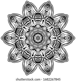 Vector Background With Mandala. Decorative Elements. Arabic, Indian, Ottoman Motifs.