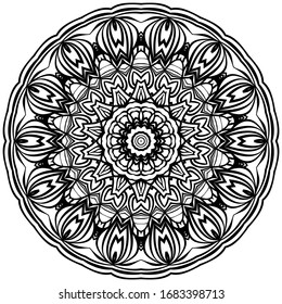 Vector Background With Mandala. Decorative Elements. Arabic, Indian, Ottoman Motifs.
