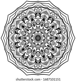Vector Background With Mandala. Decorative Elements. Arabic, Indian, Ottoman Motifs.