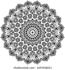 Vector Background With Mandala. Decorative Elements. Arabic, Indian, Ottoman Motifs.