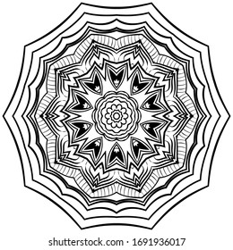 Vector Background With Mandala. Decorative Elements. Arabic, Indian, Ottoman Motifs.