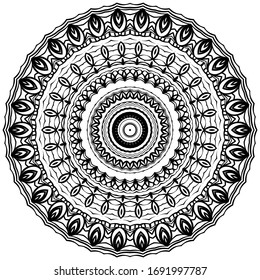 Vector Background With Mandala. Decorative Elements. Arabic, Indian, Ottoman Motifs.