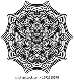 Vector Background With Mandala. Decorative Elements. Arabic, Indian, Ottoman Motifs.