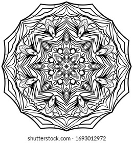 Vector Background With Mandala. Decorative Elements. Arabic, Indian, Ottoman Motifs.