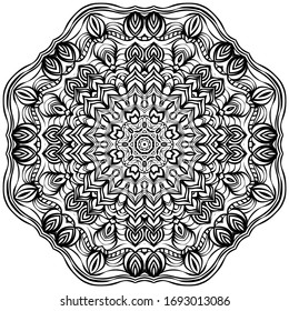 Vector Background With Mandala. Decorative Elements. Arabic, Indian, Ottoman Motifs.