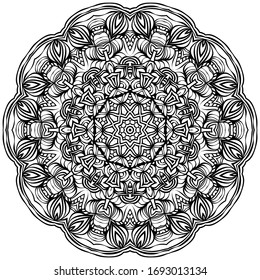Vector Background With Mandala. Decorative Elements. Arabic, Indian, Ottoman Motifs.