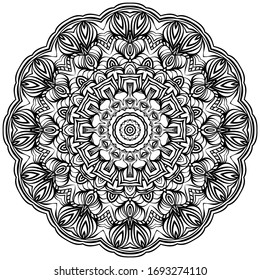 Vector Background With Mandala. Decorative Elements. Arabic, Indian, Ottoman Motifs.