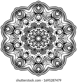 Vector Background With Mandala. Decorative Elements. Arabic, Indian, Ottoman Motifs.